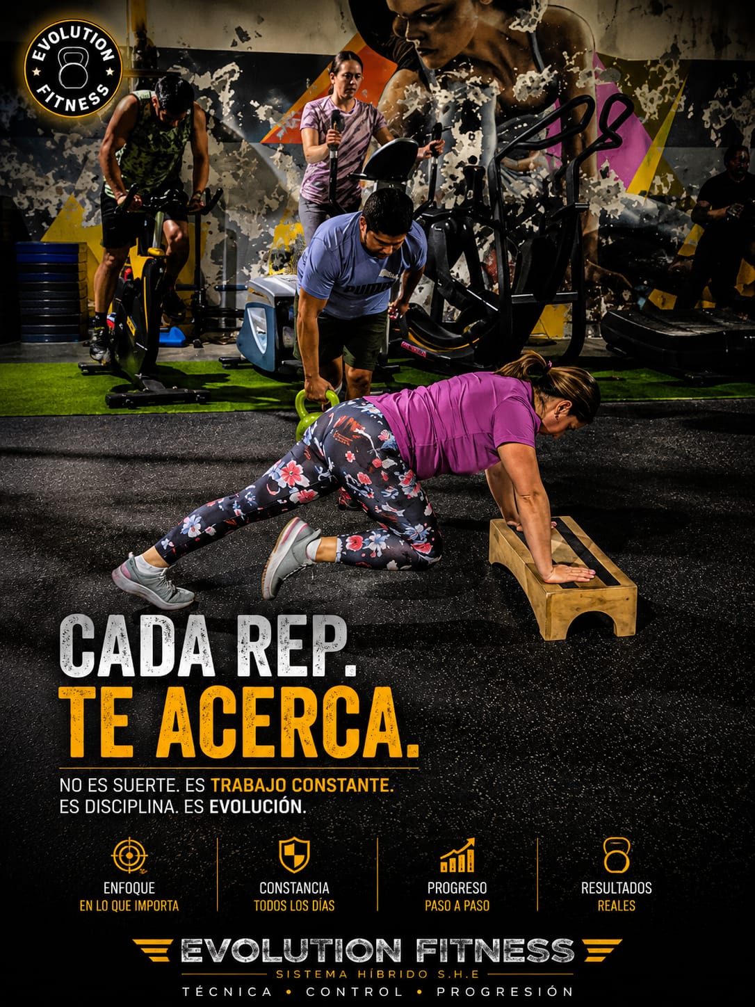 Entrenamiento constante en cada repetición en Evolution Fitness