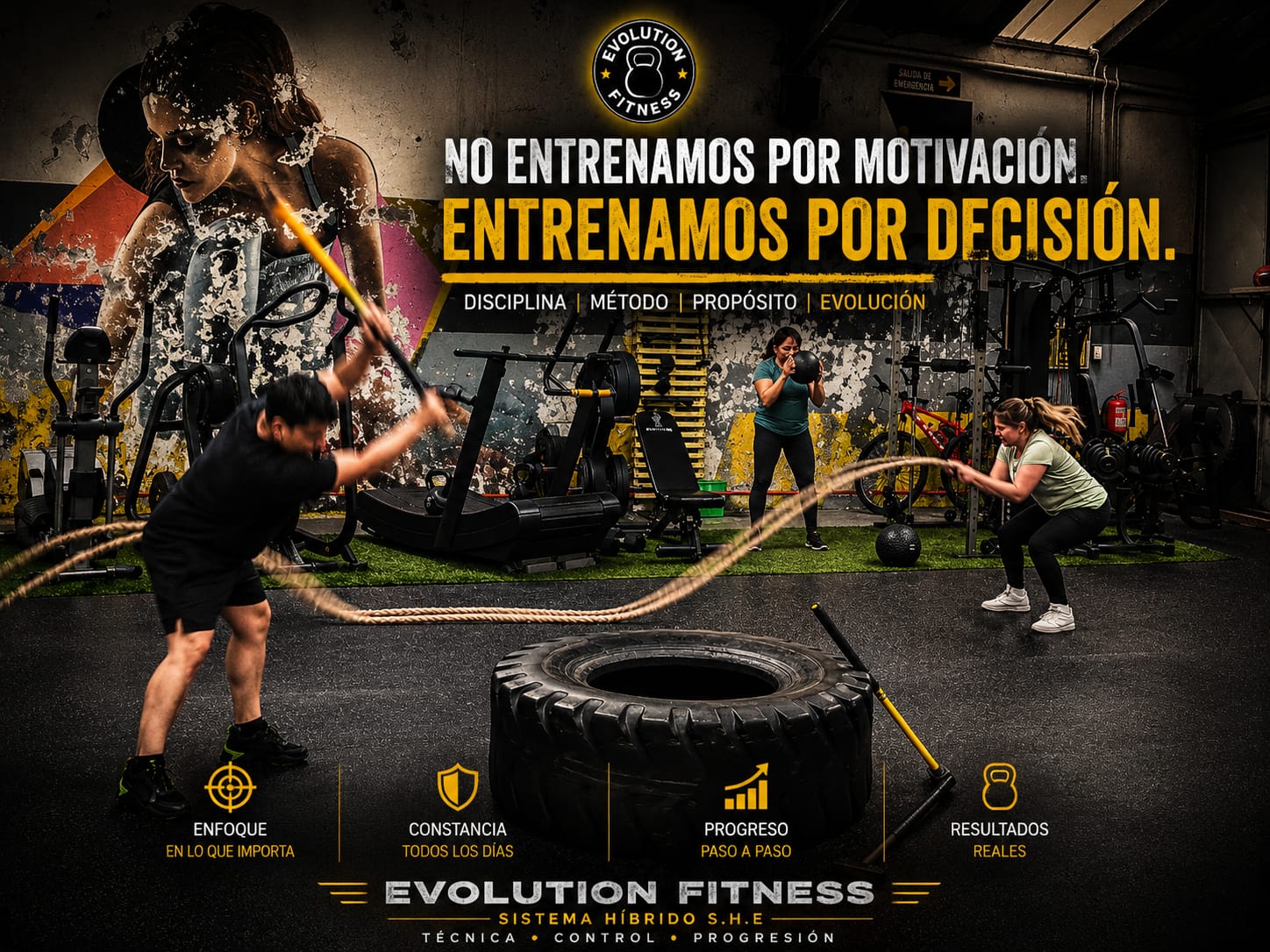 Entrenamiento por decisión y disciplina en Evolution Fitness