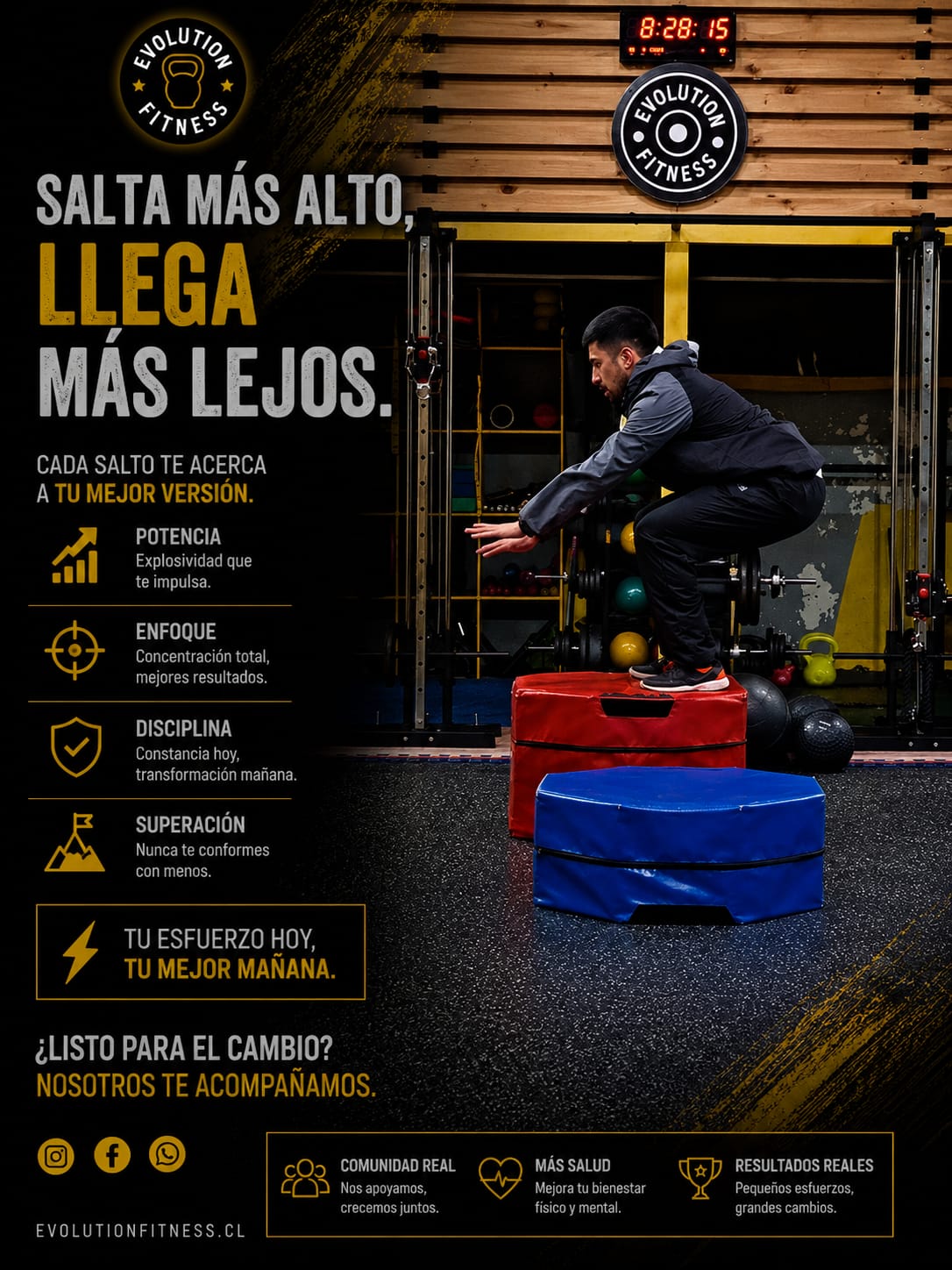 Entrenamiento de potencia y salto en Evolution Fitness