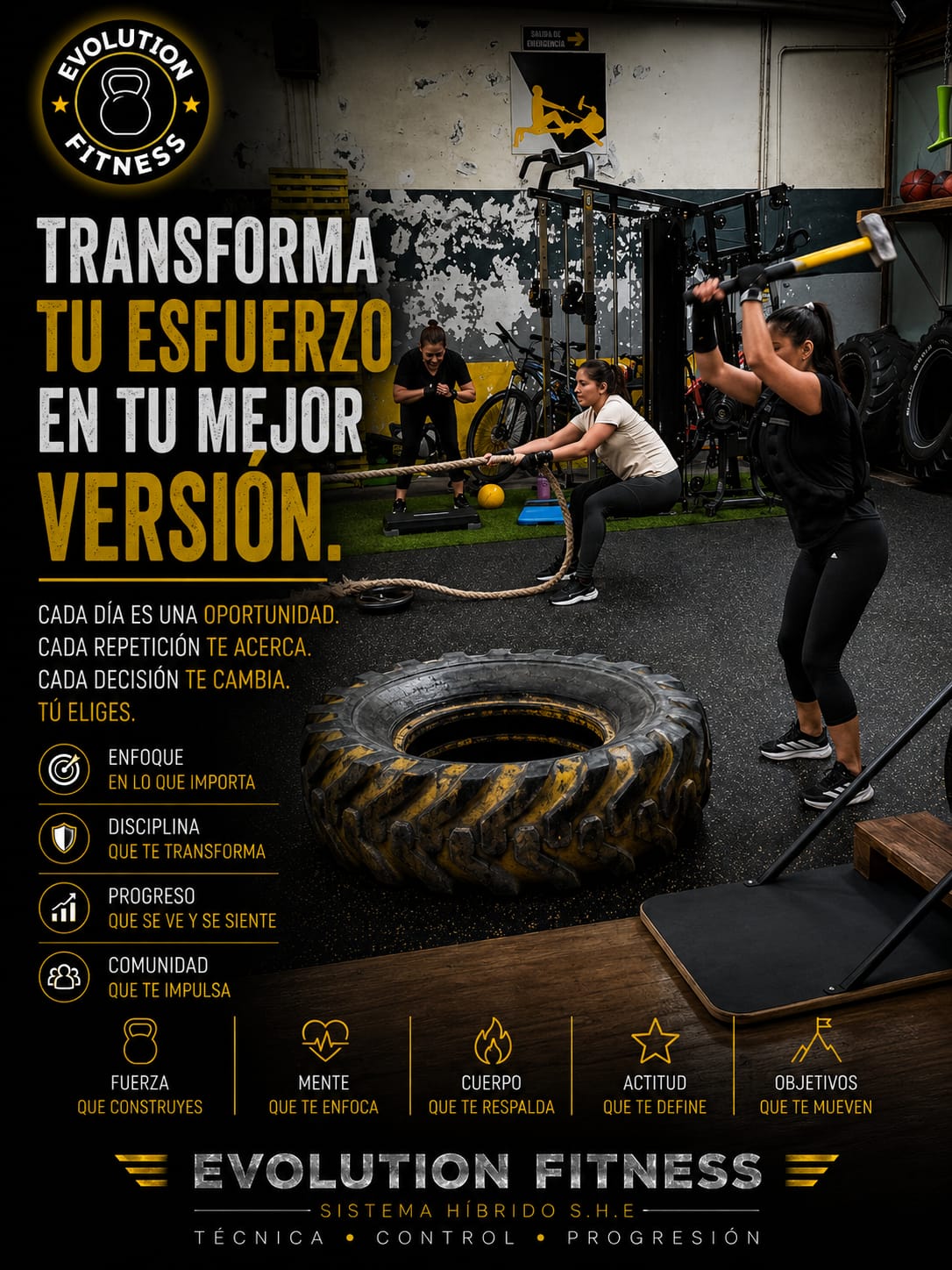 Entrenamiento funcional en comunidad en Evolution Fitness