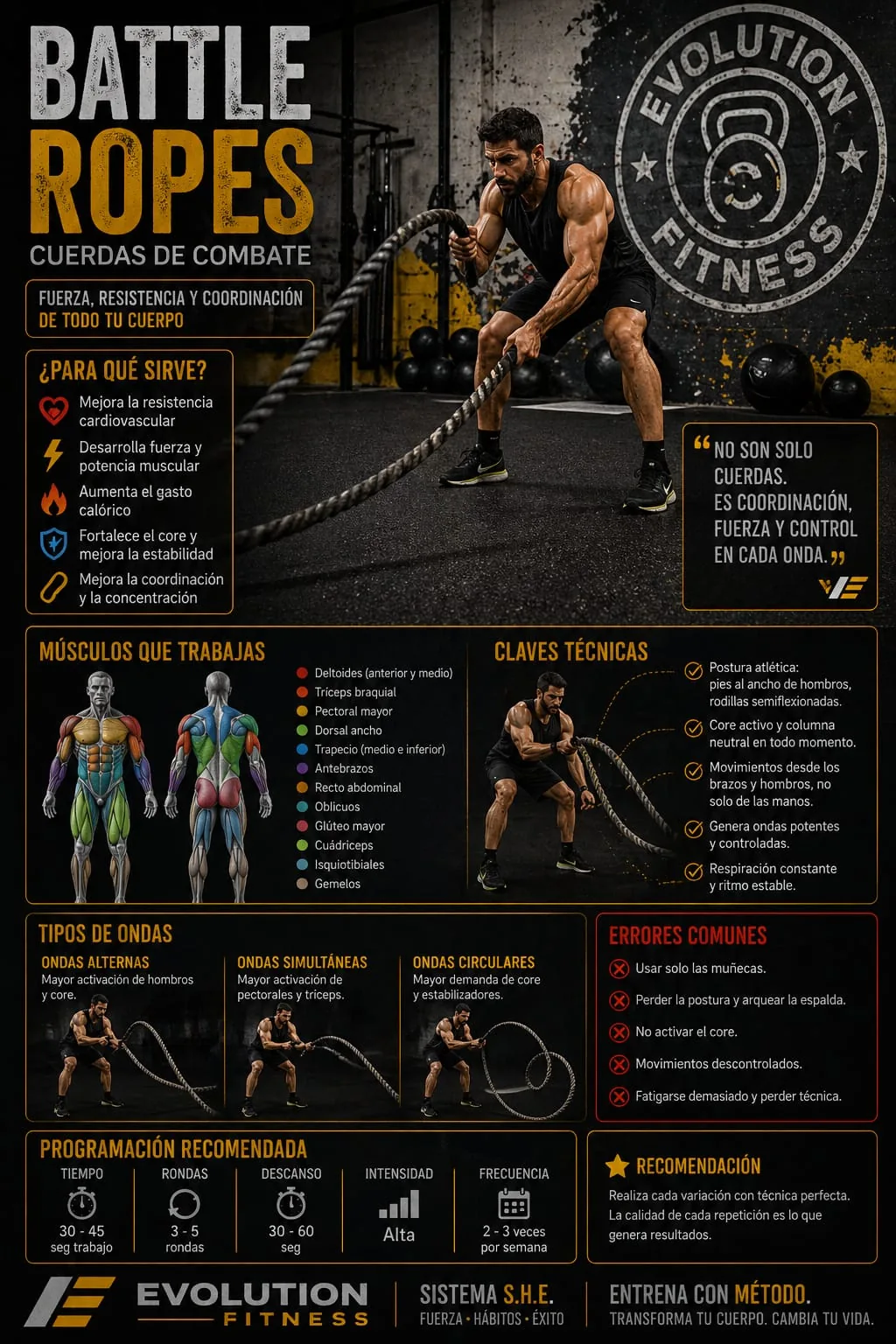 Pieza educativa completa sobre sled push, empuje y control bajo fatiga