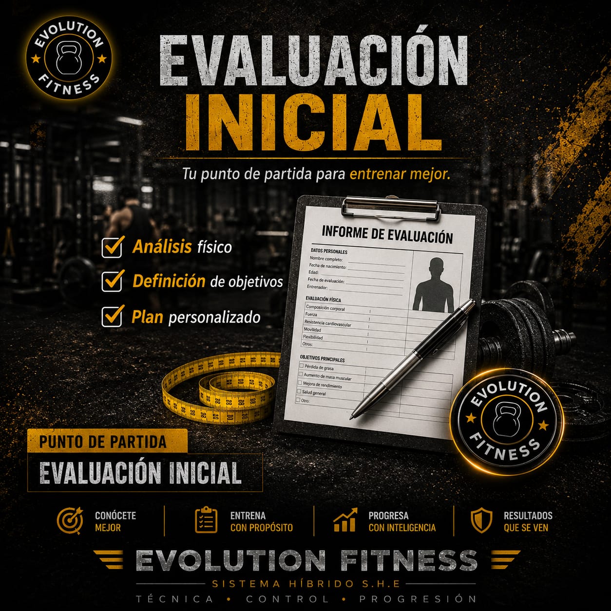 Evaluación inicial Evolution Fitness